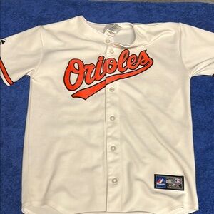 Majestic Baltimore Orioles Jersey White and Orange